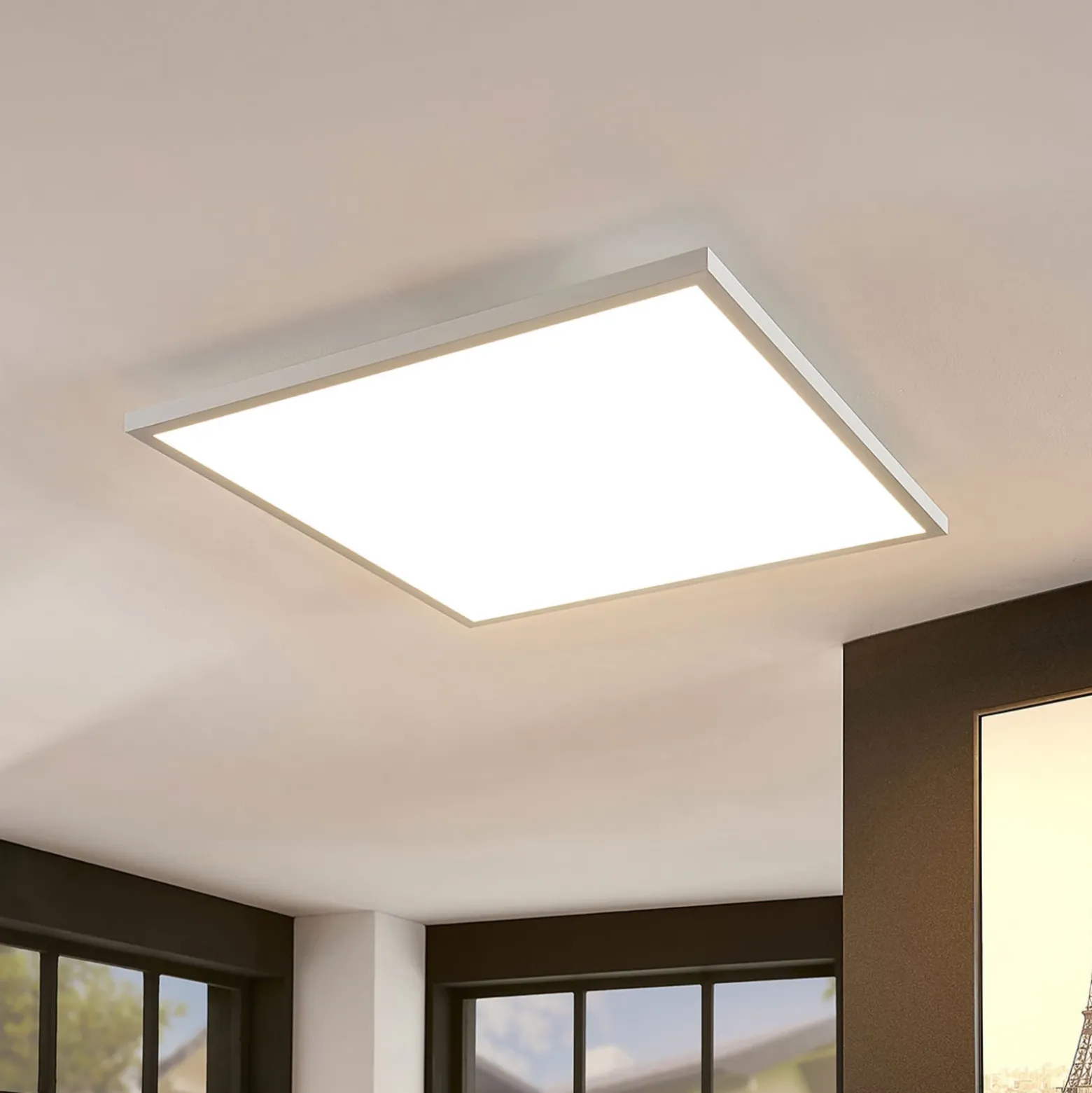 Arcchio Panel LED Brenda, 60 cx 60 cm, CCT, control remoto