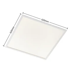 Arcchio Panel LED empotrado Viñas, 62 cm, blanco, aluminio, CCT