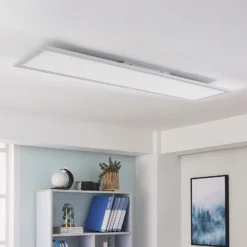 Arcchio Panel LED Lysander, 50W, CCT, 119cm, plata