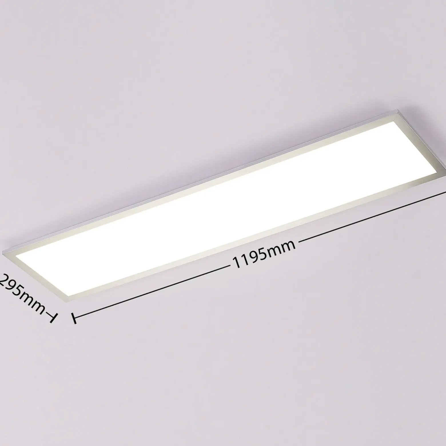 Arcchio Panel LED Lysander, 32W, CCT, 119cm, plata