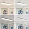 Arcchio Panel LED Lysander, 32W, CCT, 119cm, plata