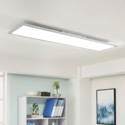 Arcchio Panel LED Lysander, 32W, CCT, 119cm, plata