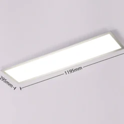 Arcchio Panel LED Lysander, 32W, CCT, 119cm, plata