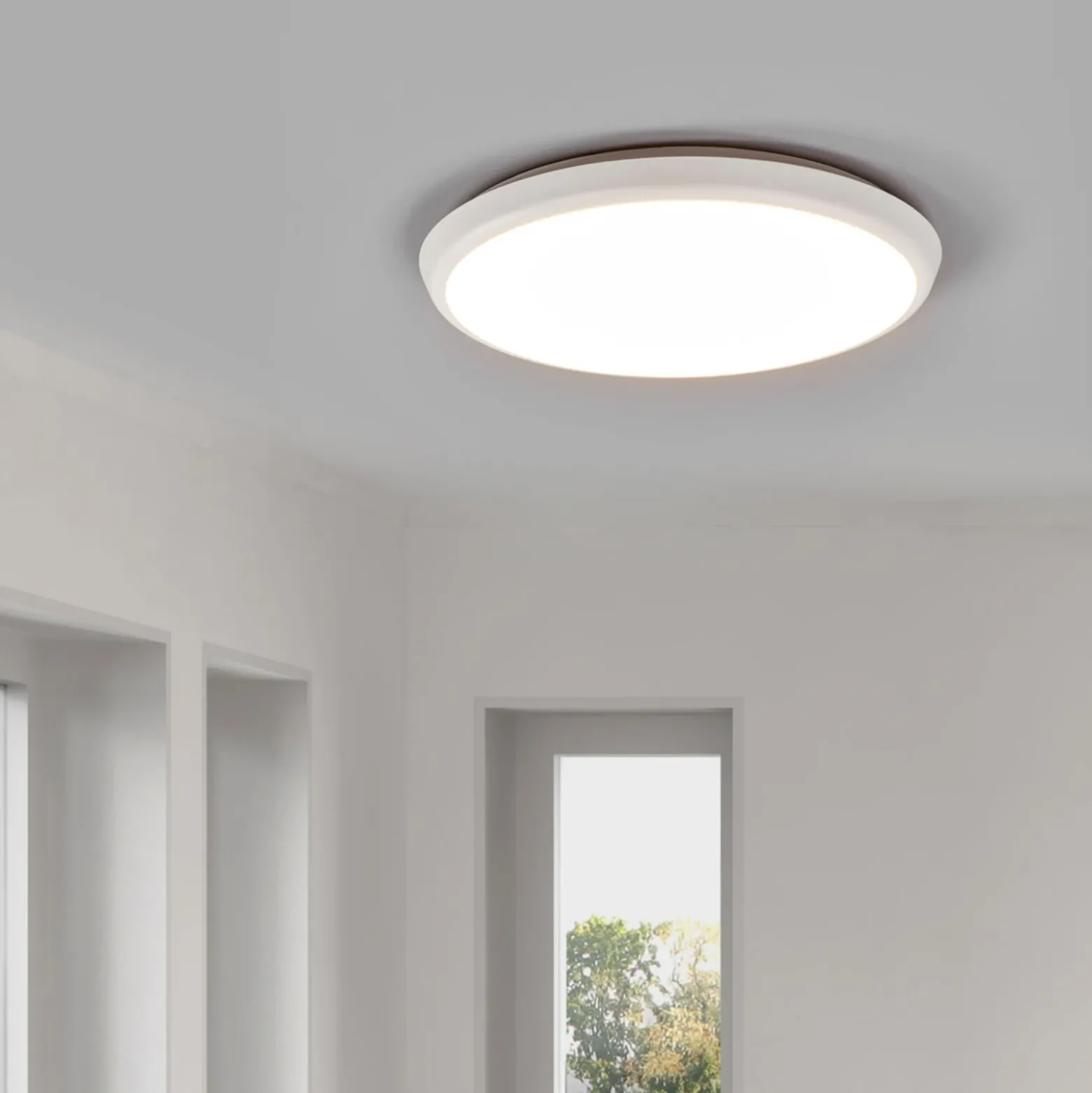 Arcchio plafón LED Augustin, Ø 30 cm, CCT, blanco, IP54