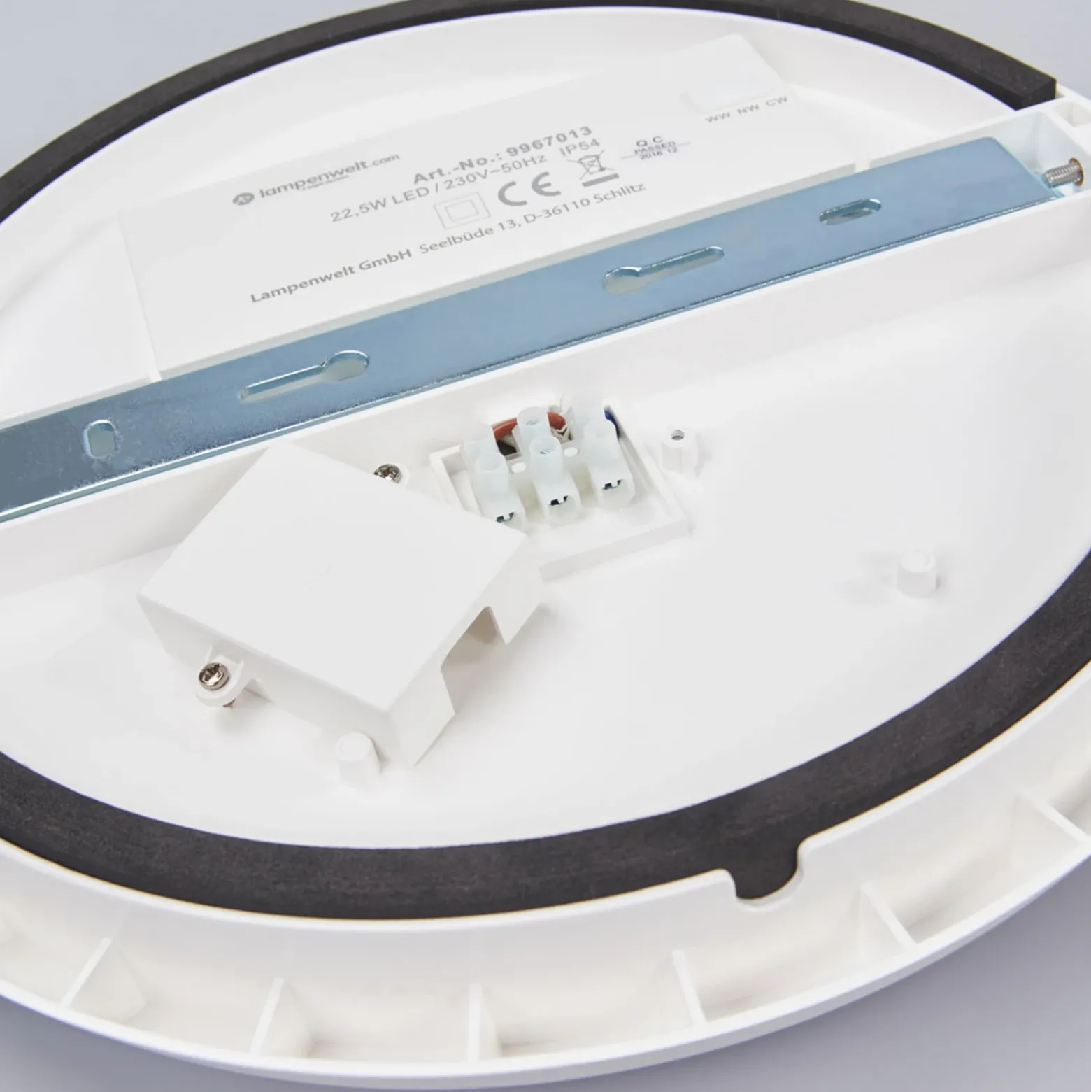 Arcchio plafón LED Augustin, Ø 30 cm, CCT, blanco, IP54