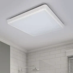 Arcchio plafón LED Augustin, 40 x 40 cm, blanco, IP54