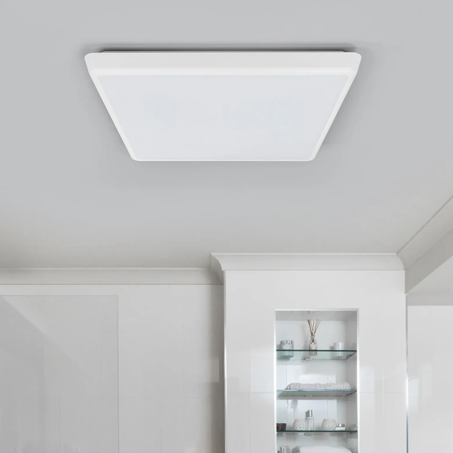 Arcchio plafón LED Augustin, 40 x 40 cm, blanco, IP54