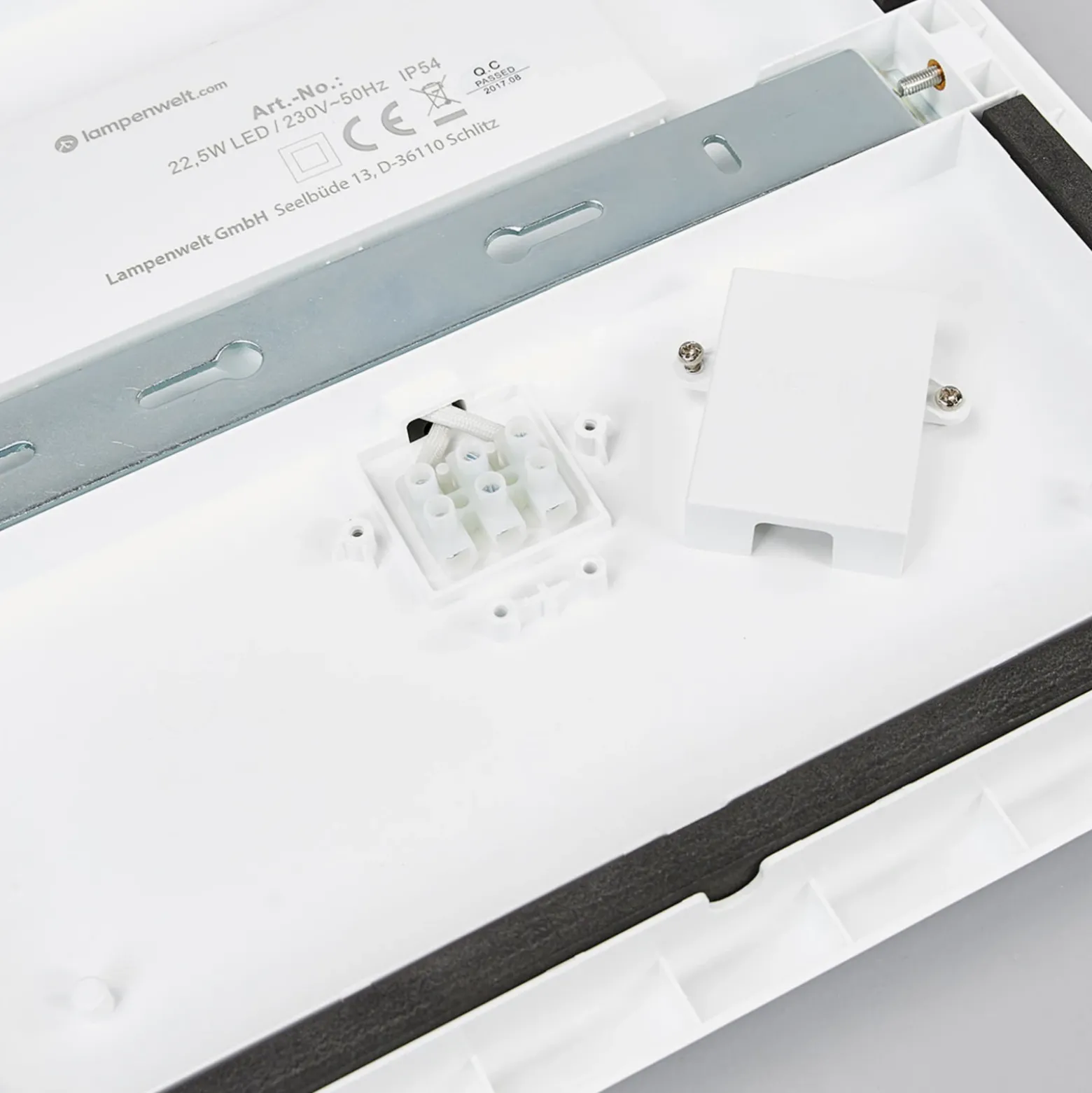 Arcchio plafón LED Augustin, 30 x 30 cm, blanco, IP54