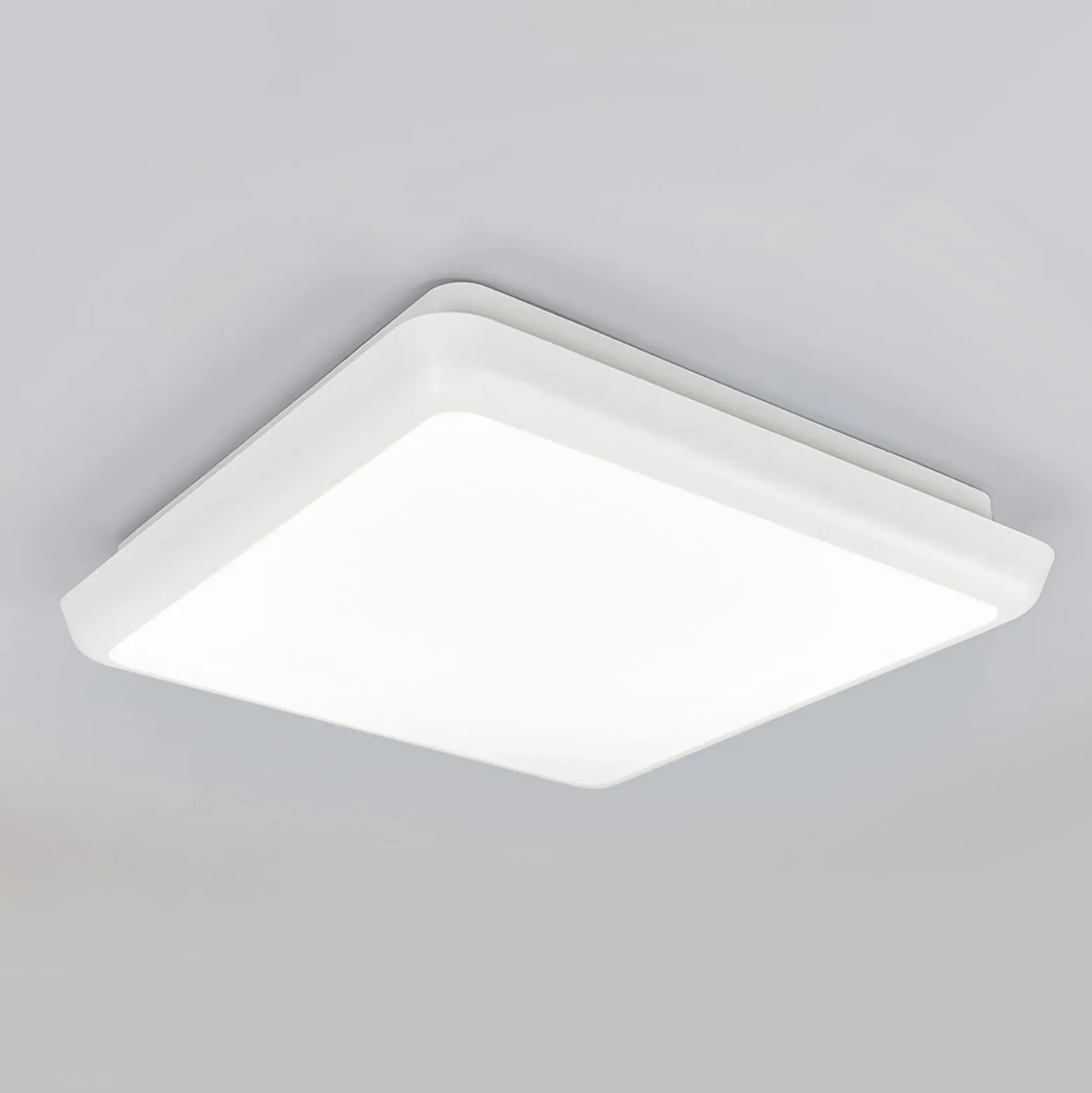 Arcchio plafón LED Augustin, 25 x 25 cm, blanco, IP54