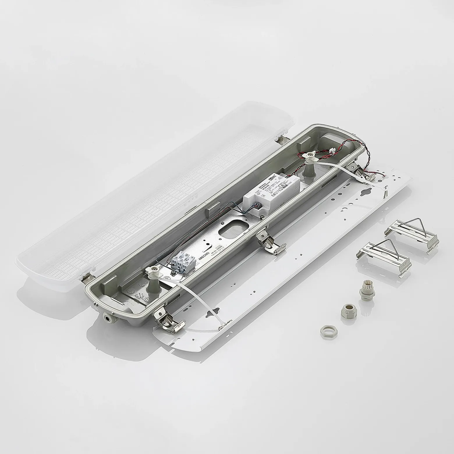 Arcchio Rao Lámpara LED resistente a la humedad, longitud 61,8 cm, lote de 2