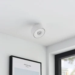 Arcchio Rotari Lámpara LED de techo, blanca, orientable, metal