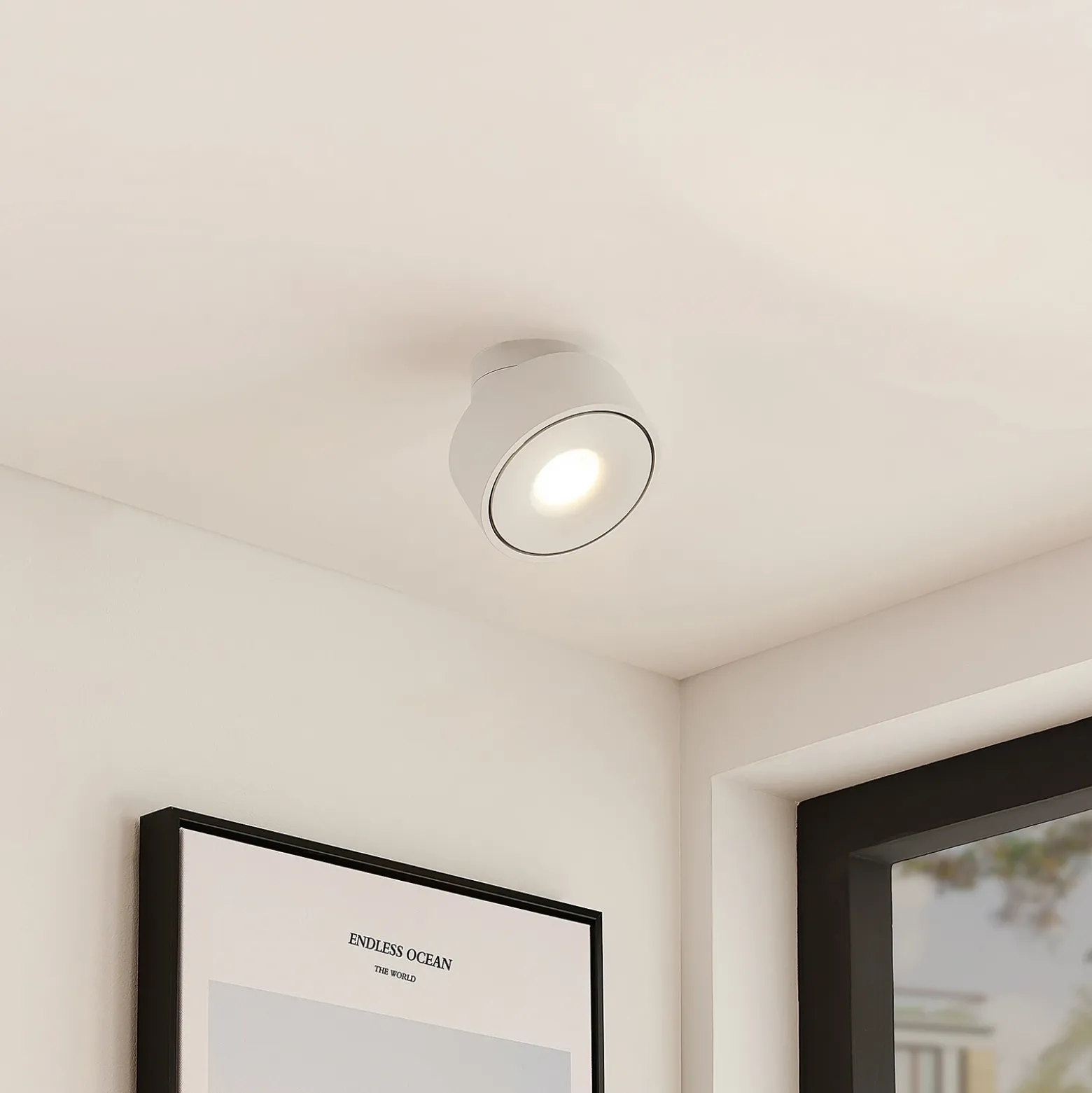 Arcchio Rotari Lámpara LED de techo, blanca, orientable, metal