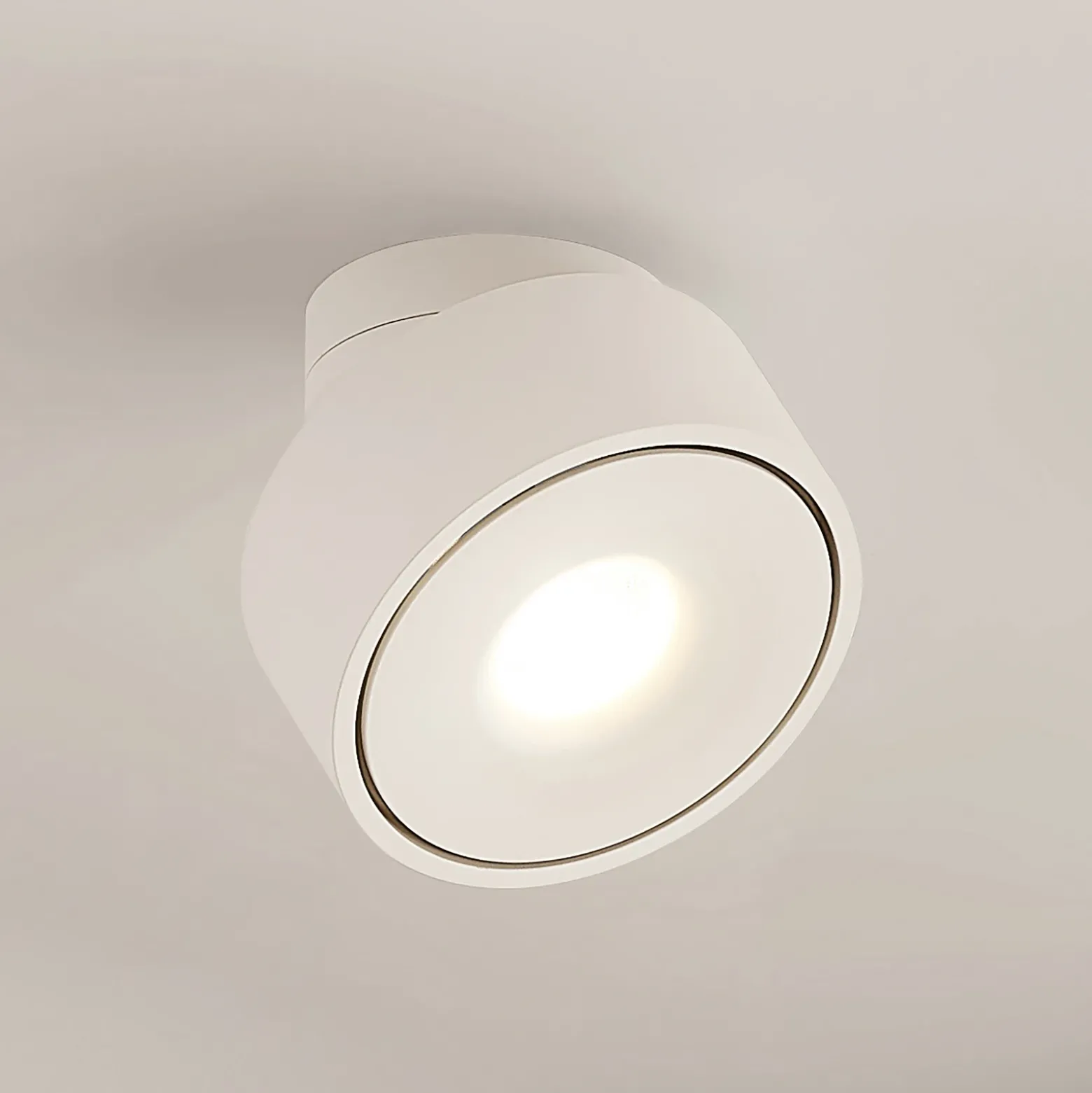 Arcchio Rotari Lámpara LED de techo, blanca, orientable, metal