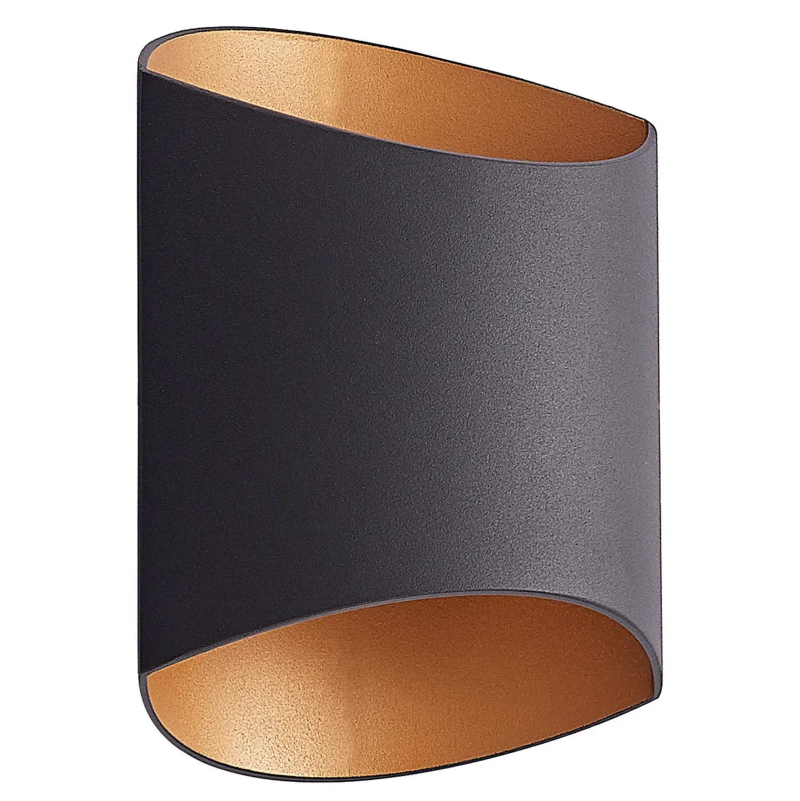 Arcchio Vilja aplique, negro, oro, ovalado