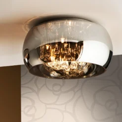 Argos Plafón LED con cristales, Ø 40 cm