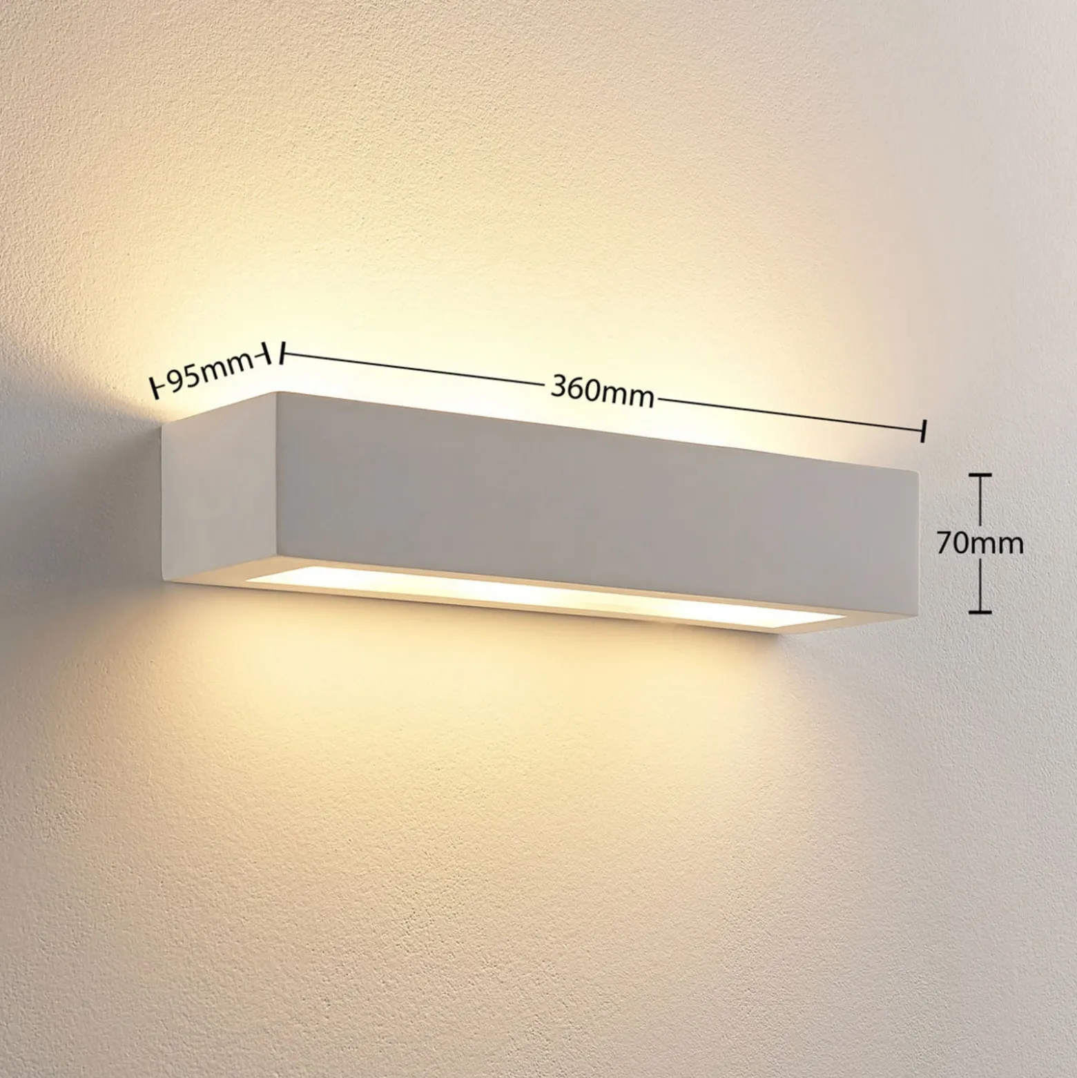 Arya aplique de pared, arriba/abajo, blanco, escayola, G9, 2 luces, pintable