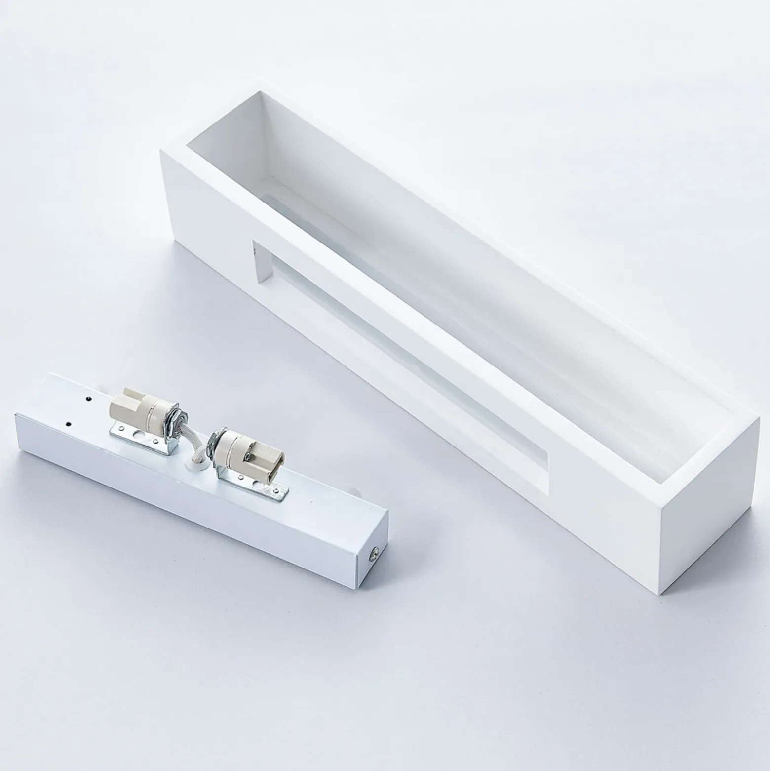 Arya aplique de pared, arriba/abajo, blanco, escayola, G9, 2 luces, pintable