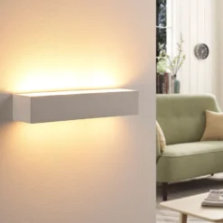 Arya aplique de pared, arriba/abajo, blanco, escayola, G9, 2 luces, pintable