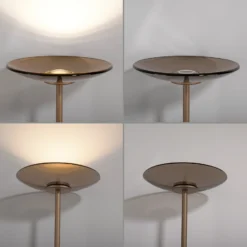 Atenuador de la lámpara de pie LED PURE Moon de aluminio/vidrio color