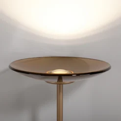 Atenuador de la lámpara de pie LED PURE Moon de aluminio/vidrio color