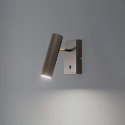Axion aplique de pared, 1 luz, color titanio, acero