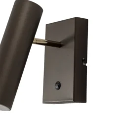 Axion aplique de pared, 1 luz, color titanio, acero