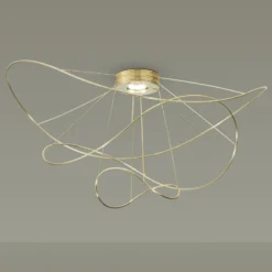 Axolight Hoops 3 LED plafón, oro