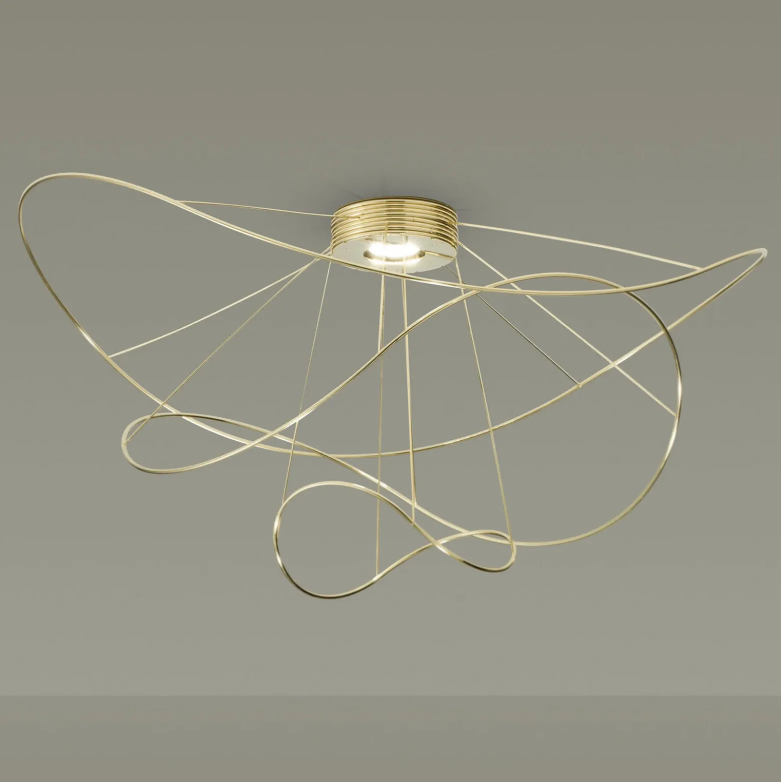 Axolight Hoops 3 LED plafón, oro