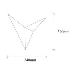 Bañador de pared Bird 3202, diseño triangular, blanco