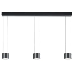 BANKAMP Colgante Impulse de 3 luces de color antracita de Warm a Dime