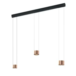 BANKAMP Impulse colgante LED 3 luz oro rosado