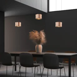 BANKAMP Impulse colgante LED 3 luz oro rosado