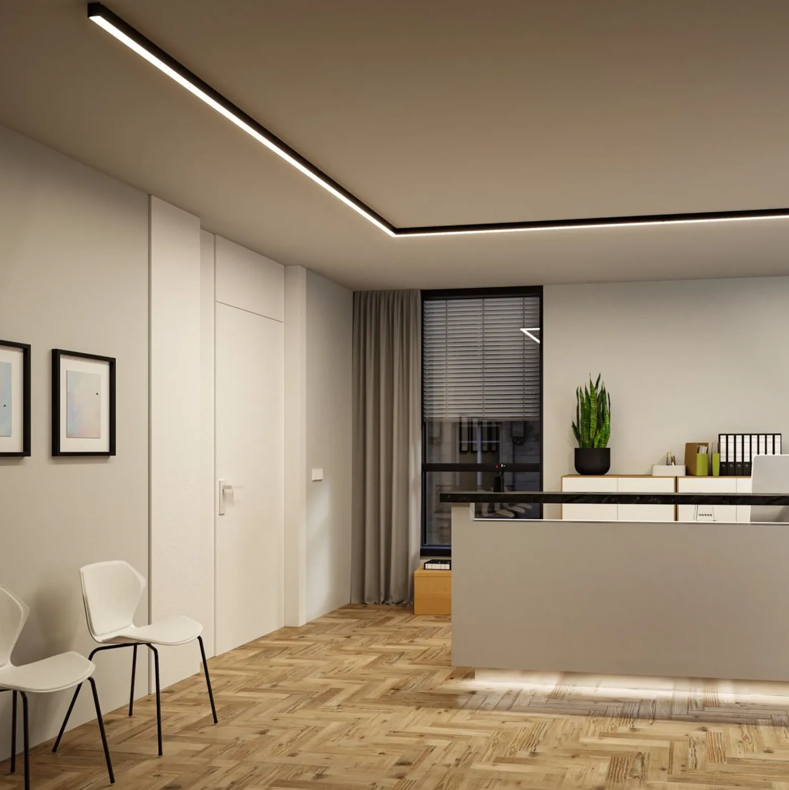 Barra de luz LED Linion de Paulmann, negra, 150 cm, 3000 K