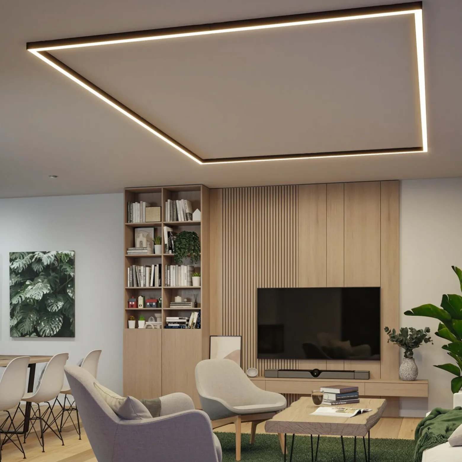 Barra de luz LED Linion de Paulmann, negra, esquina de 90°, 3000 K