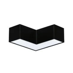 Barra de luz LED Linion de Paulmann, negra, esquina de 90°, 3000 K