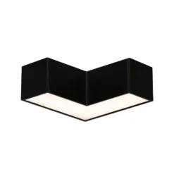 Barra de luz LED Linion de Paulmann, negra, esquina de 90°, 3000 K