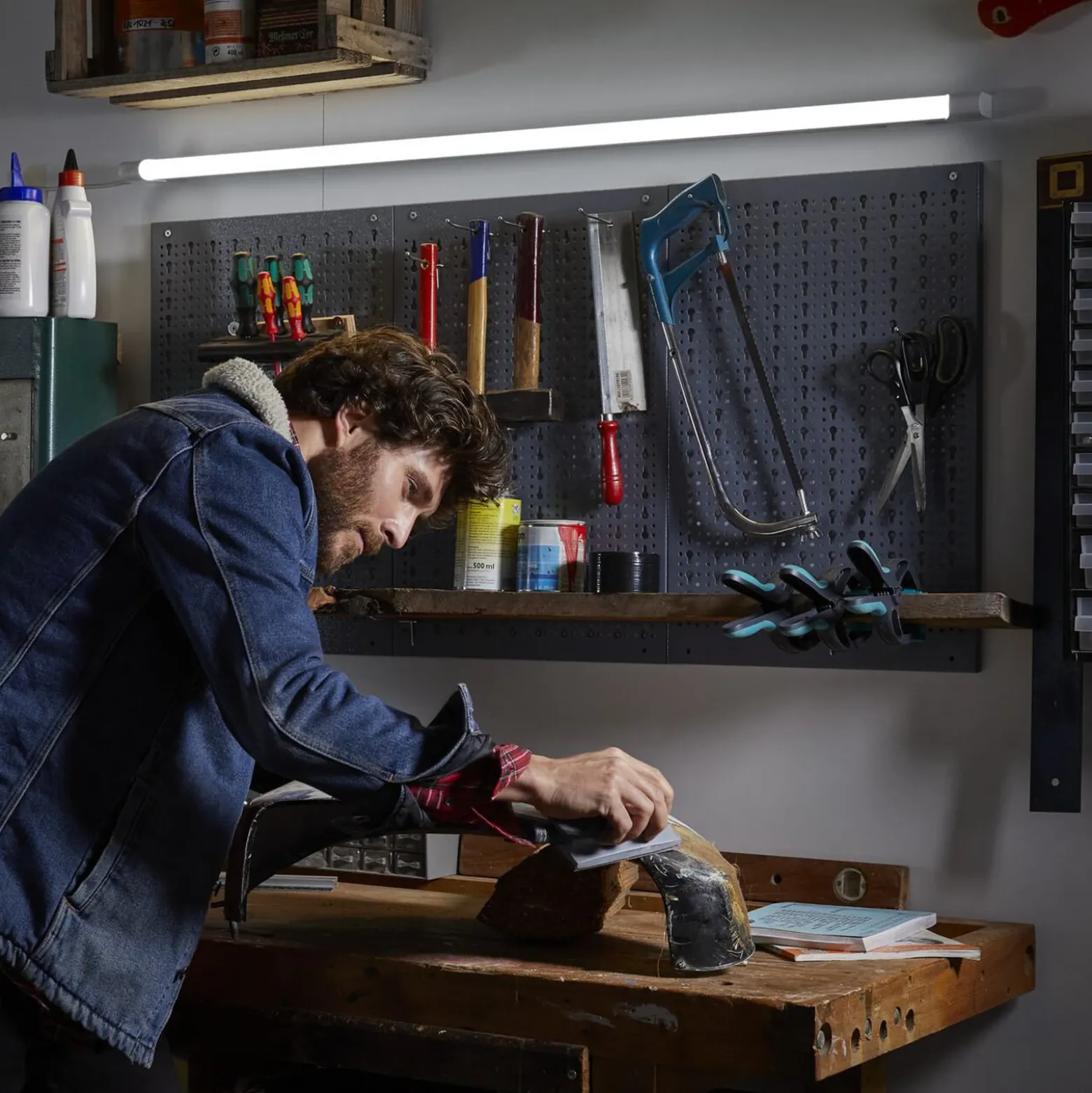 Barra de luz LED OSRAM VALUE BATTEN, 123 cm, metal, 4000 K