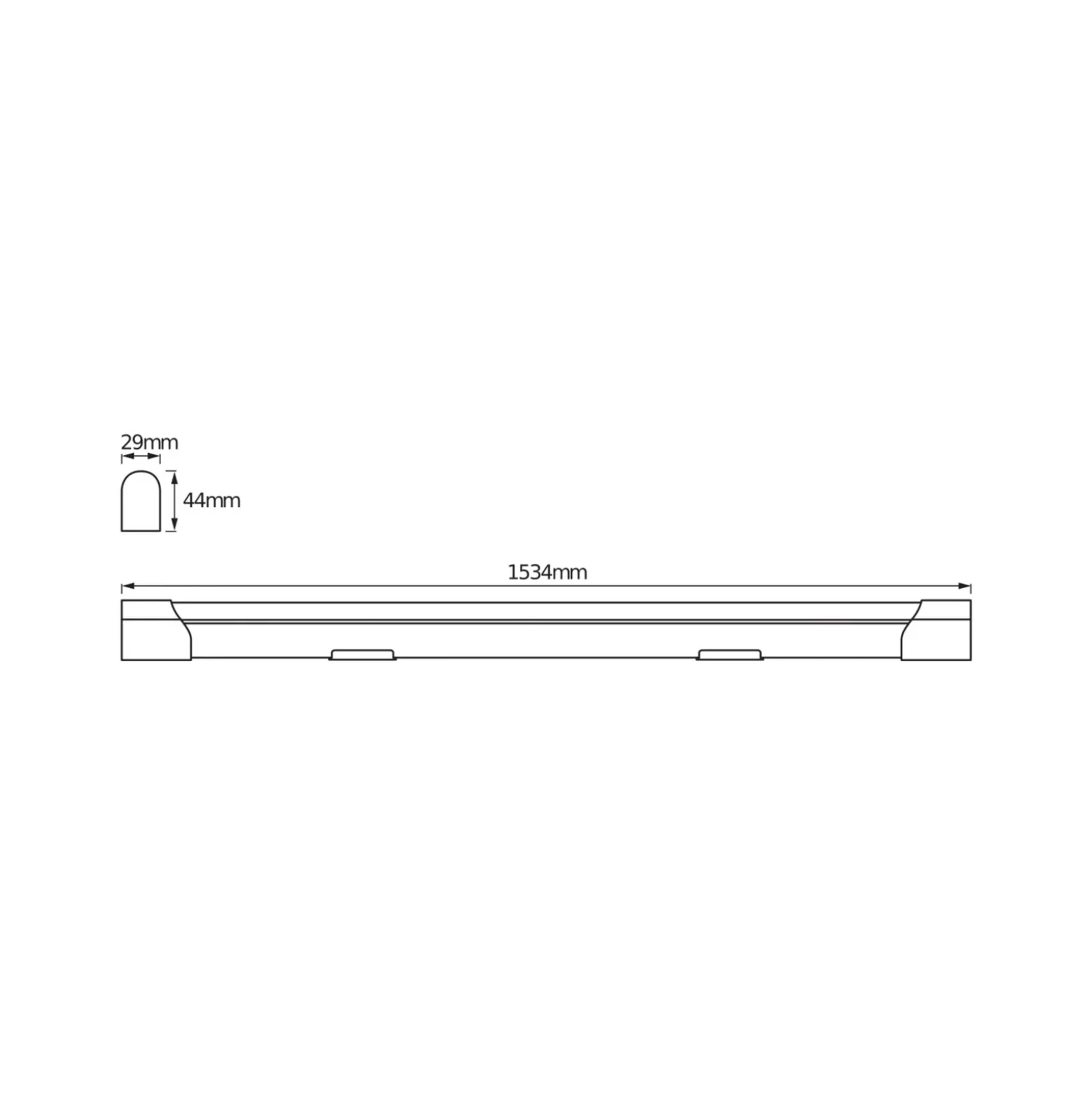 Barra de luz LED OSRAM VALUE BATTEN, 153 cm, metal, 4000 K
