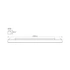 Barra de luz LED POWER BATTEN de OSRAM, 3000 K, 120 cm, 1 luz.