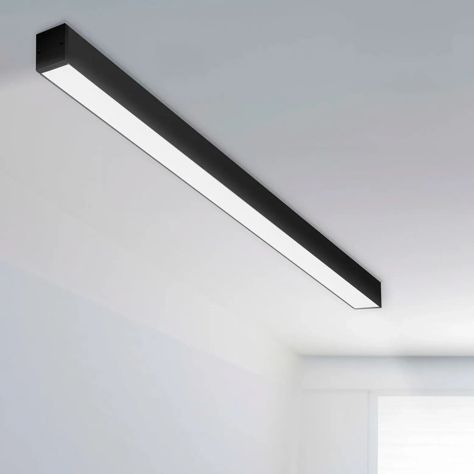 Barra de luz LED SLC CLICK, negra, 112 cm, CCT, DALI, IP20