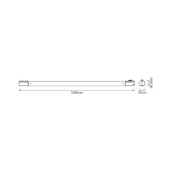 Barra de luz LED TUBEKIT de OSRAM, 150 cm, 3000 K blanco Interruptor