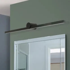 Beauty lámpara de espejo LED, anchura 101cm, negro