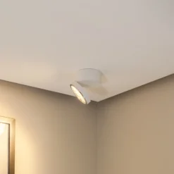 Bega LED downlight 51312.1, blanco, metal DALI orientable