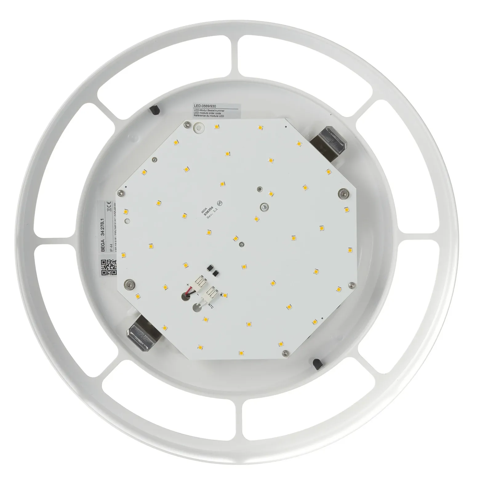 Bega 34278 Plafón LED, blanco, Ø 36 cm, DALI