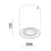 Bengala downlight de techo, blanco, Ø 9,6 cm, giratorio y orientable