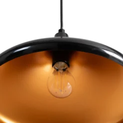 Berceste 207-S lámpara colgante Ø35cm negro/oro