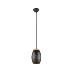 Bidar lámpara colgante, Ø 15 cm, negro-oro, metal