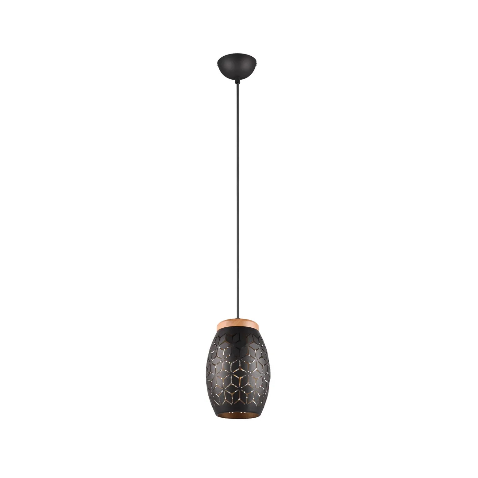 Bidar lámpara colgante, Ø 15 cm, negro-oro, metal