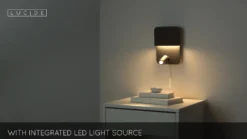 Boxer Aplique de pared LED con foco, negro