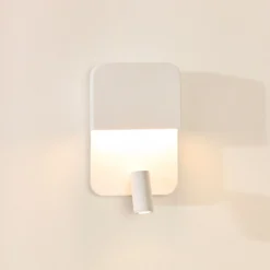 Boxer Aplique de pared LED con foco, blanco